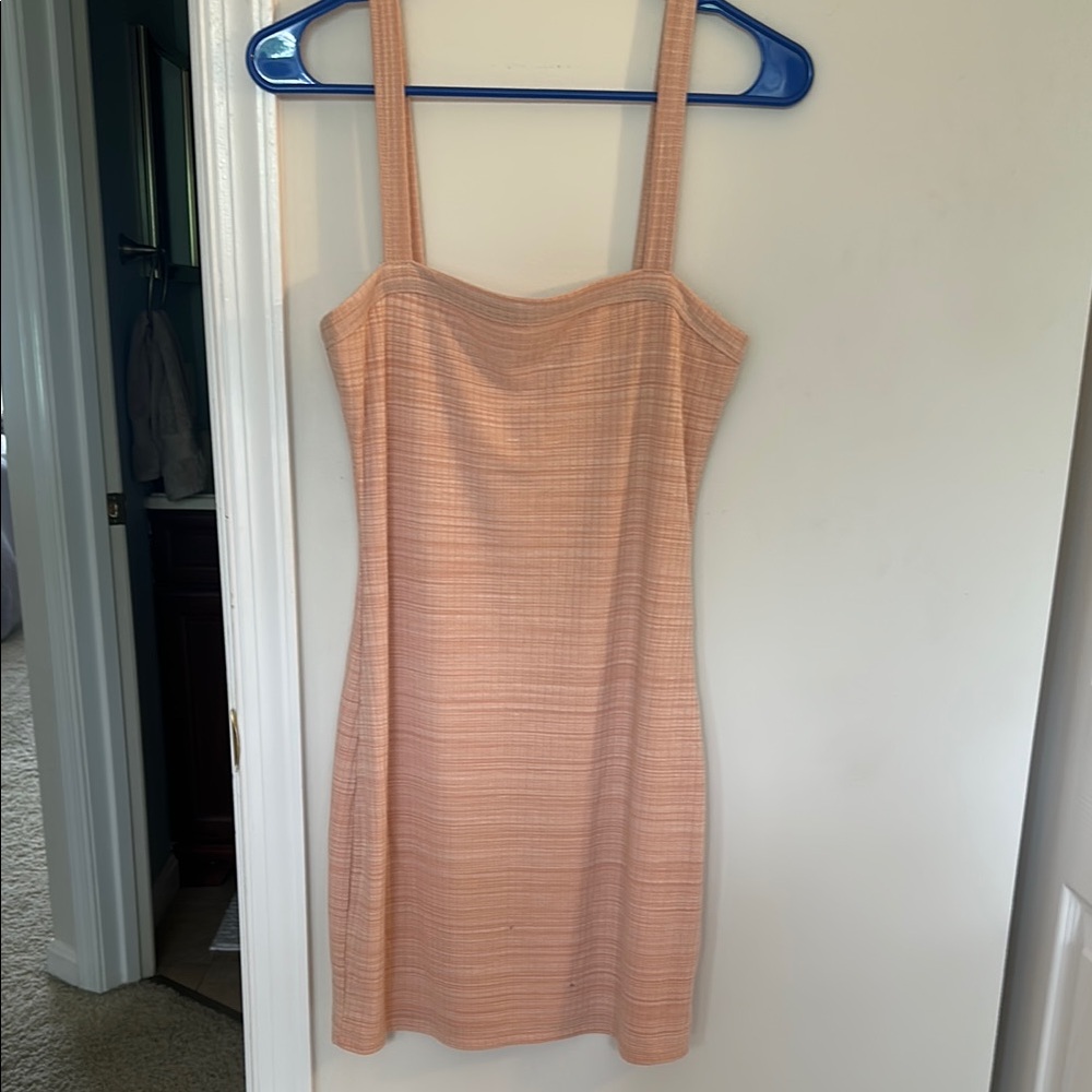 Privacy Please Pink Ribbed Mini Dress